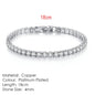 Tennis bracelet with zirconia stones, multi-colored sparkling design