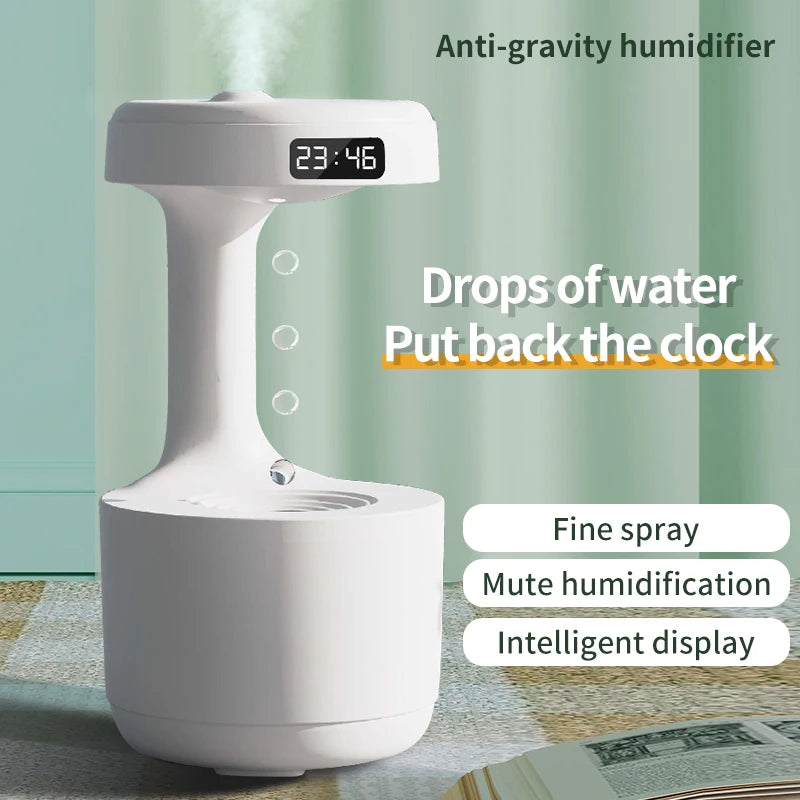 Humidifier, with anti-gravity effect, quiet, efficient, LED lighting