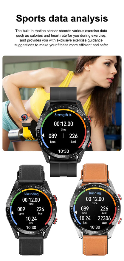 Premium Smartwatch, Bluetooth calls, versatile health tracking, fitness tracking, business design