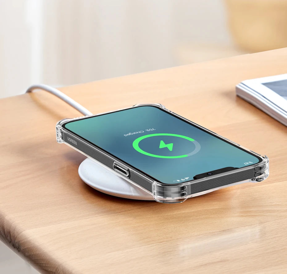 UGREEN Airbags Suojakuori iPhone 15/14/13 Pro Max - Läpinäkyvä Iskunkestävä