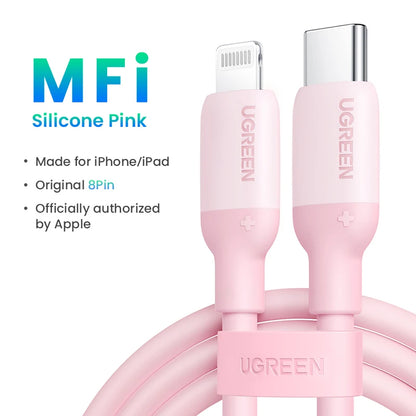 UGREEN MFi 20W USB-C Lightning-kaapeli – PD Pikalataus iPhone 14/13/12 Pro Max & iPad – 1M