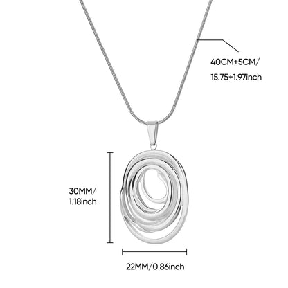 Infinity soikea riipuskaulakoru, kultainen tai hopeinen