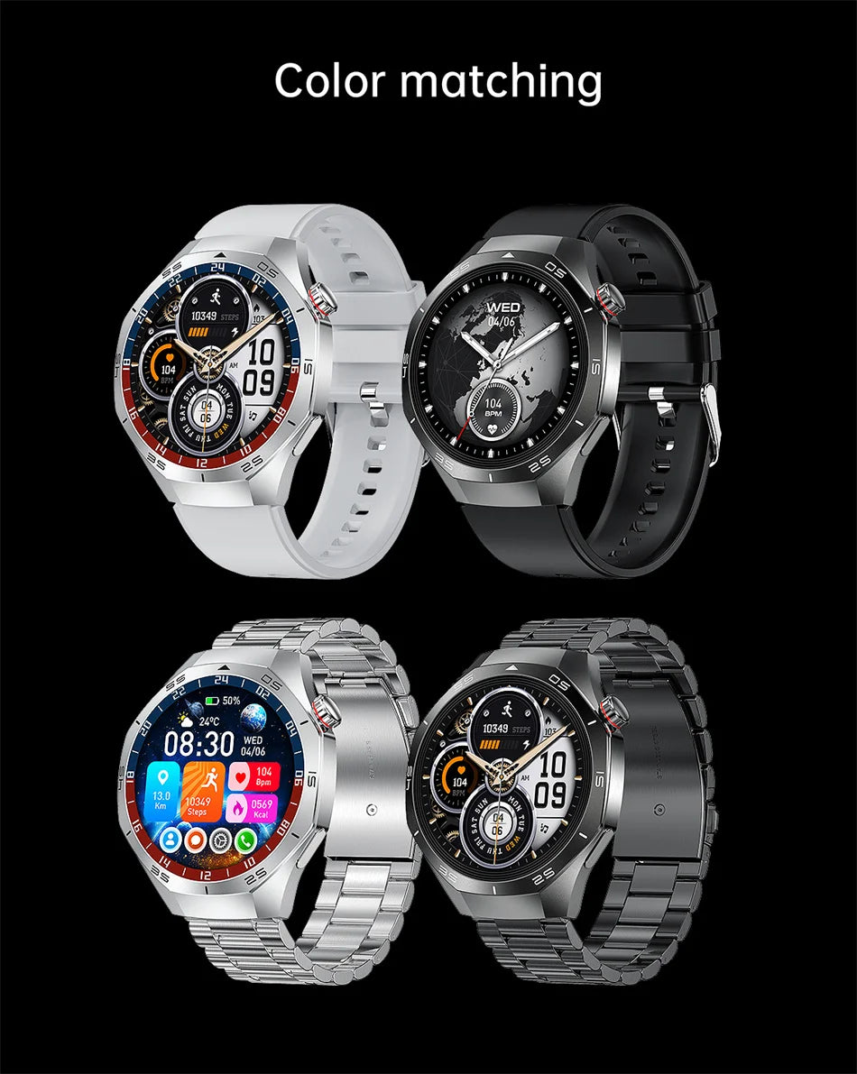 GT5 Pro GPS Smartwatch with AMOLED display, NFC payment function, health tracking