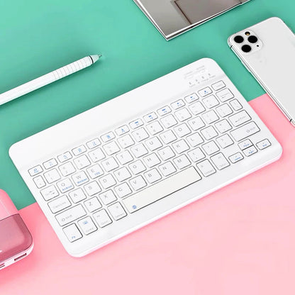 Langaton Bluetooth-Näppäimistö Ladattavalla Akulla - Pelaaminen & Työ iOS/Android/Windows - Sininen