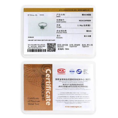 Serenity Day Moissanite Ring, S925 Silver Wedding Ring