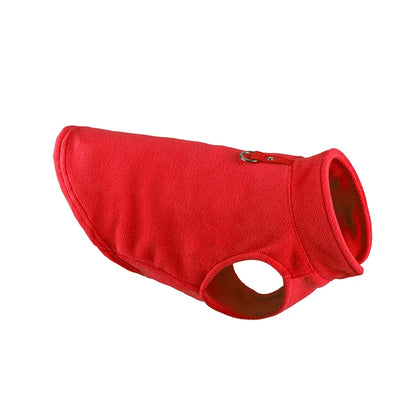 Winter fleece dog coat, warm puppy clothing for small and medium-sized dogs