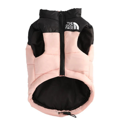 Warm winter dog vest with polo collar, for small, medium and large dogs