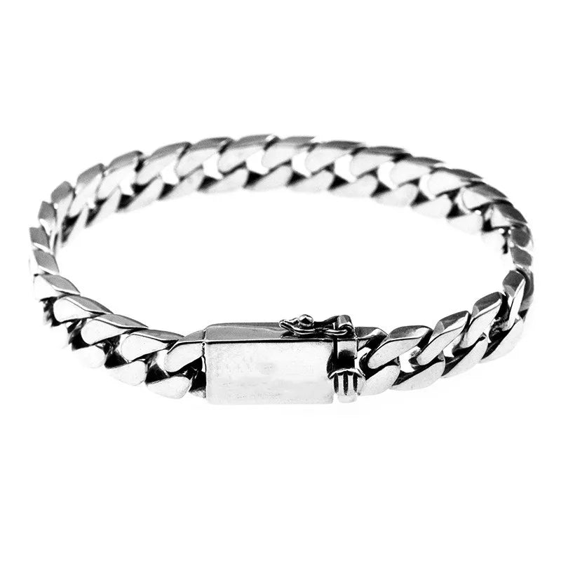 Miami Cuban Chain bracelet for men, high quality silver plating