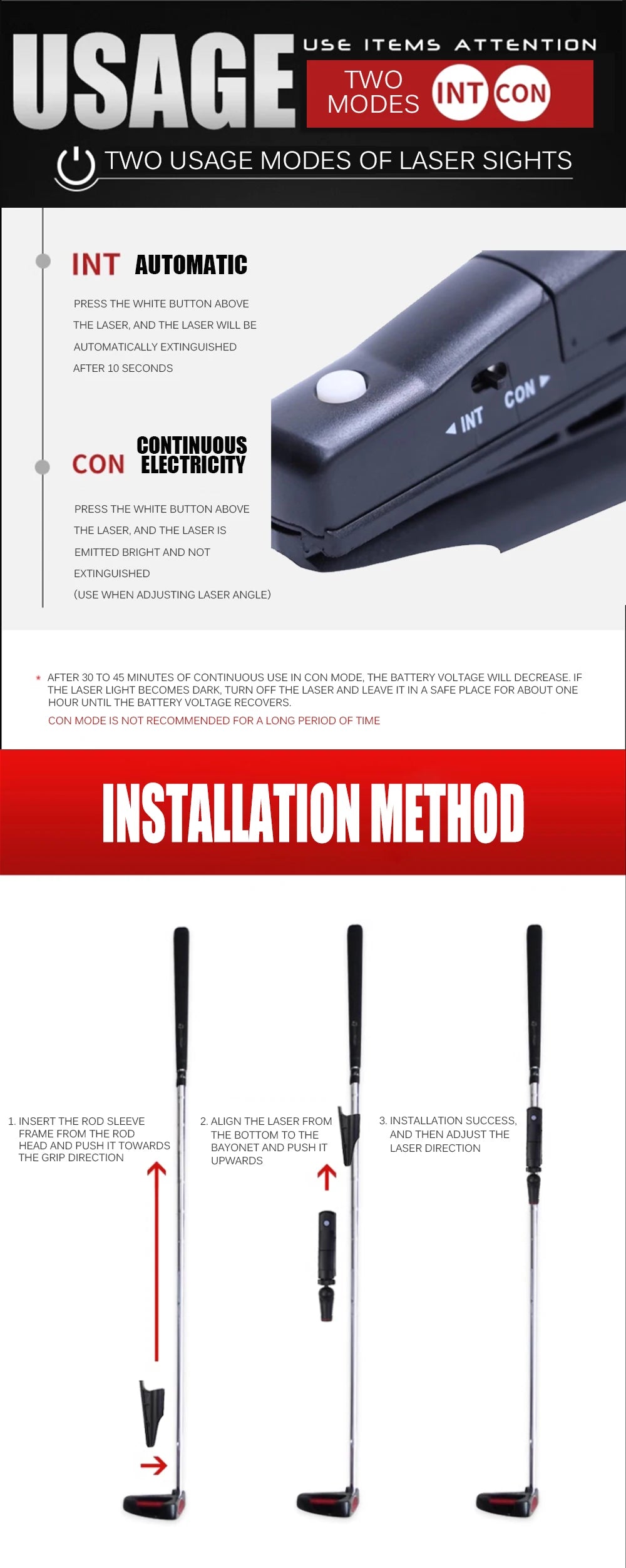 Golf HD Laser, aiming aid for putting practice