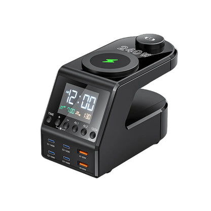 240W Langaton Latausasema – All-in-One Digitaalikello, Herätyskello ja Pikalataus