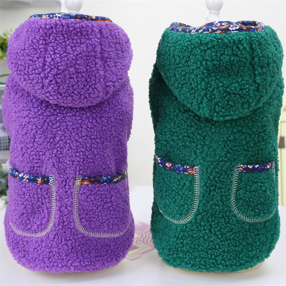 Dog winter coat, thick and warm material, for small and medium-sized dogs