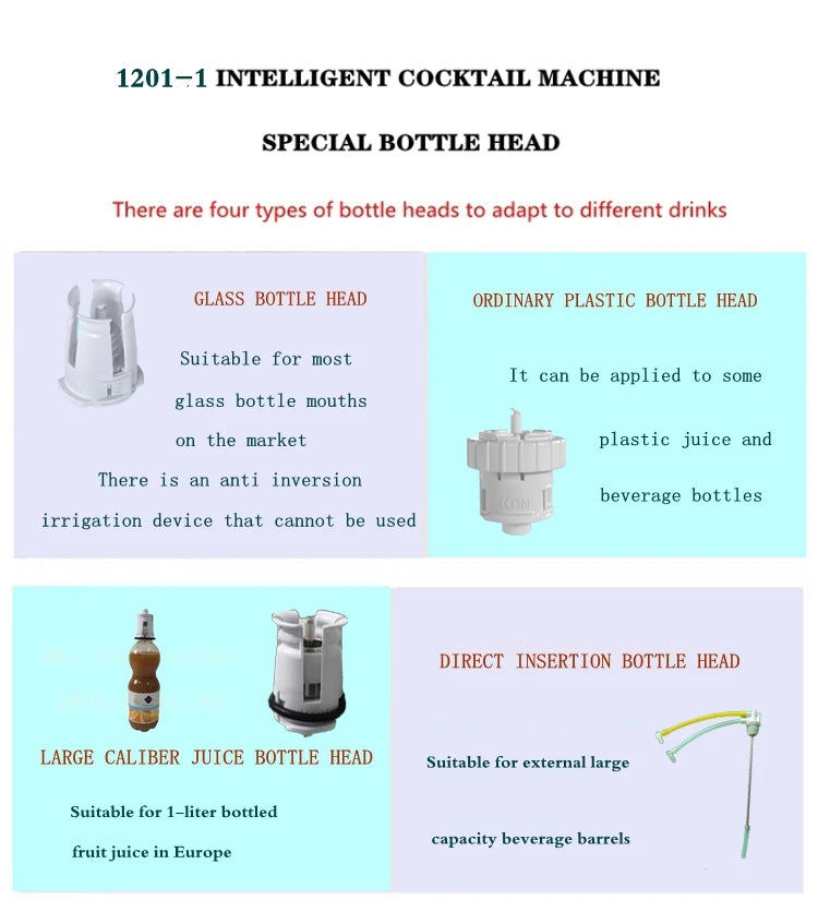 Smart cocktail machine, automatic bartender robot for restaurants and bars