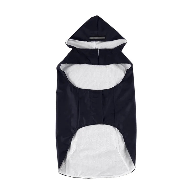 Dog raincoat, waterproof hoodie with reflective stripes, all sizes available