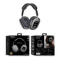 Premium wireless headphones with RGB display, memory card reader