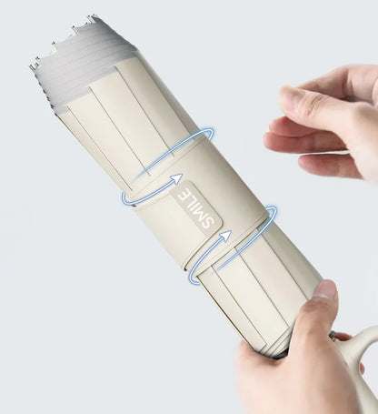 Kannettava Täysautomaattinen Sateenvarjo Rengassolkella - Pikalukkosäilytys, UV-Suojaus - Sininen