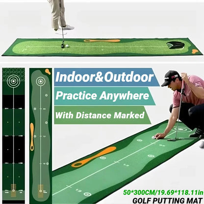 Golf putting green mat 50x300cm, for indoor and outdoor use