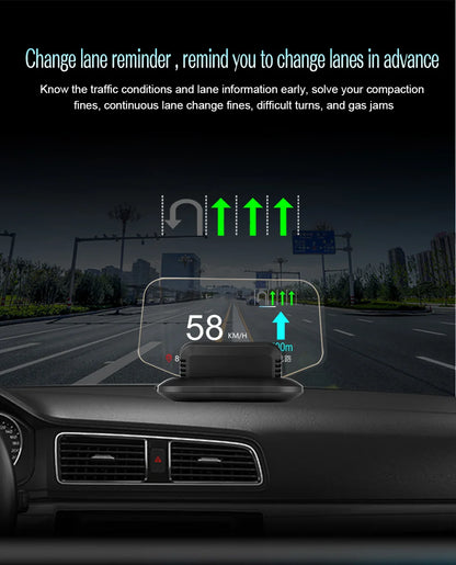 C1 HUD Head-Up Display - OBD2 GPS Navigointi Tuulilasiprojektori Autoon