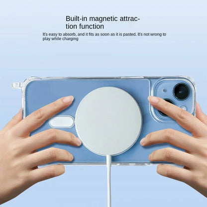 Crossbody Kaulanauha iPhone-suojakuori MagSafe - Läpinäkyvä Magneettinen Kotelo