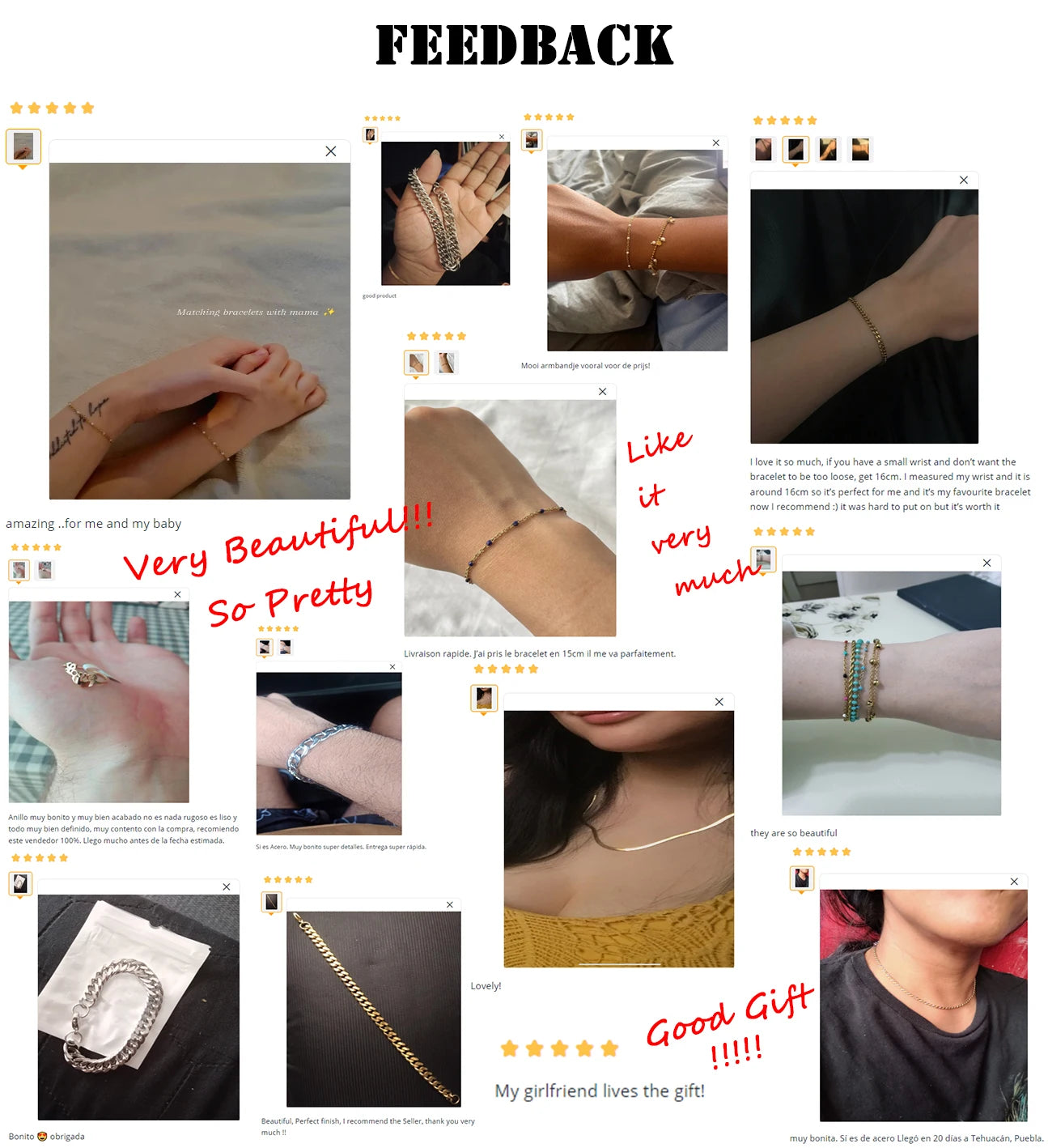 18K kullattu kierreköysiketju kaulakoru, 2.5-5mm,  miehille ja naisille