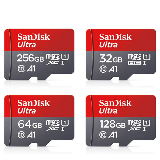 SanDisk MicroSD-muistikortti, 256GB/128GB/64GB/32GB, Class 10, UHS-1