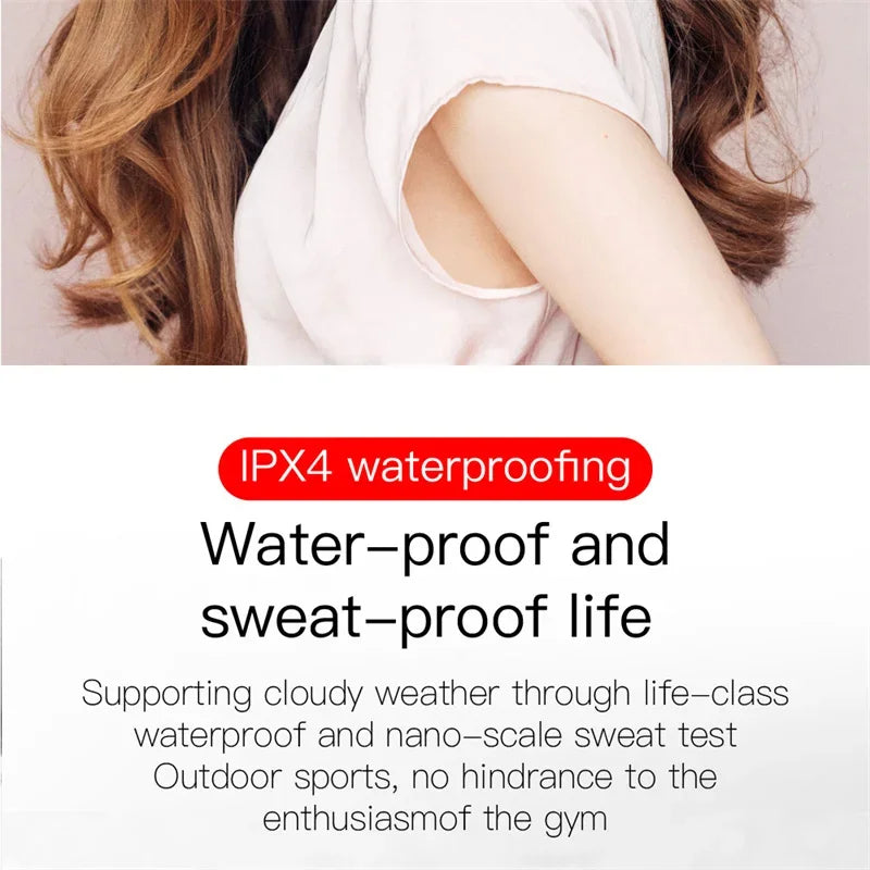 TWS E6S Langattomat Bluetooth-kuulokkeet – LED-näyttö, Melunvaimennus, Mikrofoni – Pinkki