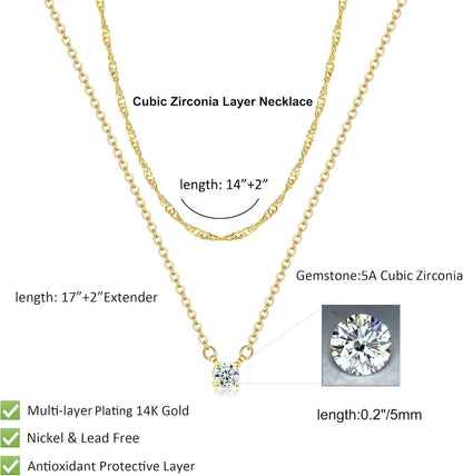 Kultapinnoitettu timantti Choker-kaulakoru zirkoniakivillä