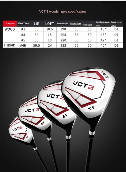 PGM VCT3 Golf Club Set 12 Pieces for Men, Top-Class Set for Beginners