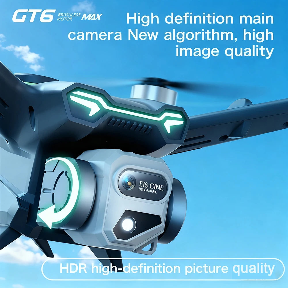 GT6 Max Drone 2025 – 8K Kamera, 5G GPS, 2KM Kantama, Harjaton Moottori – Ammattilaisdroni