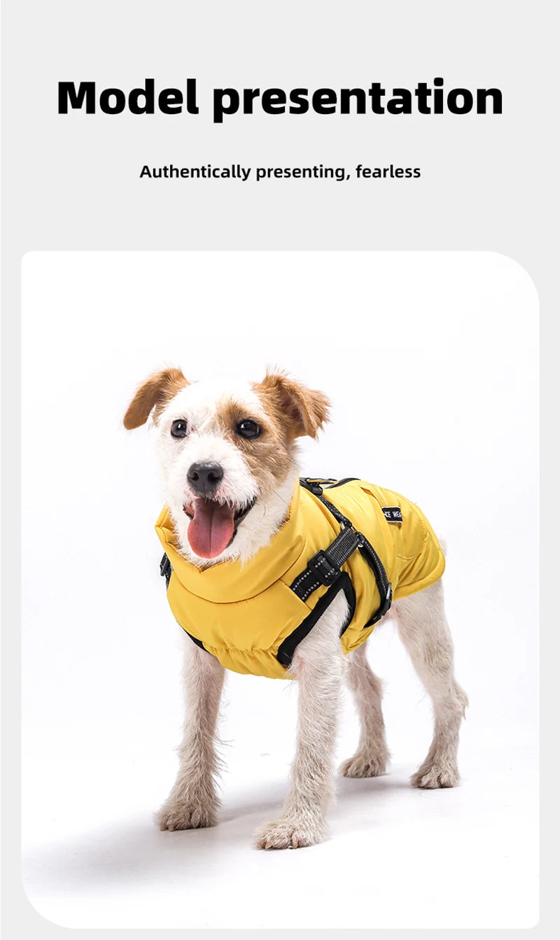 Warm dog winter coat for large dogs