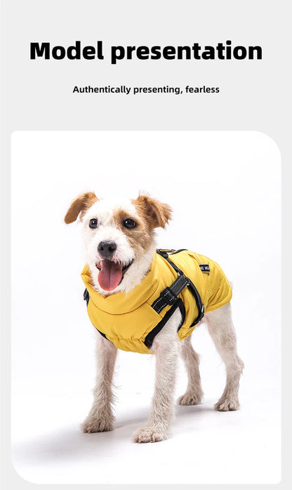 Warm dog winter coat for large dogs