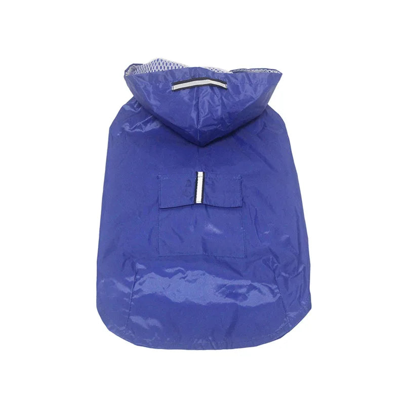 Dog raincoat, waterproof hoodie with reflective stripes, all sizes available