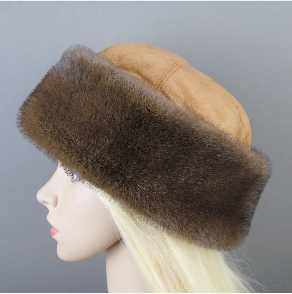Women's luxury mink fur hat, available in different variations