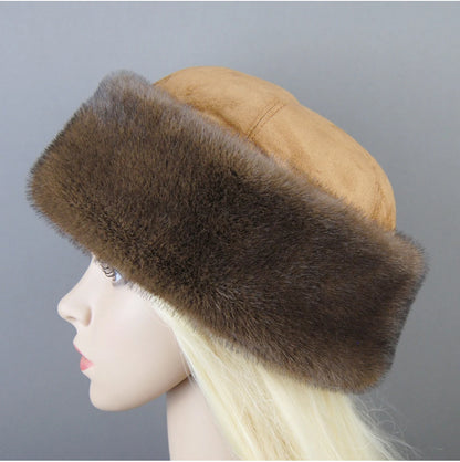 Women's luxury mink fur hat, available in different variations