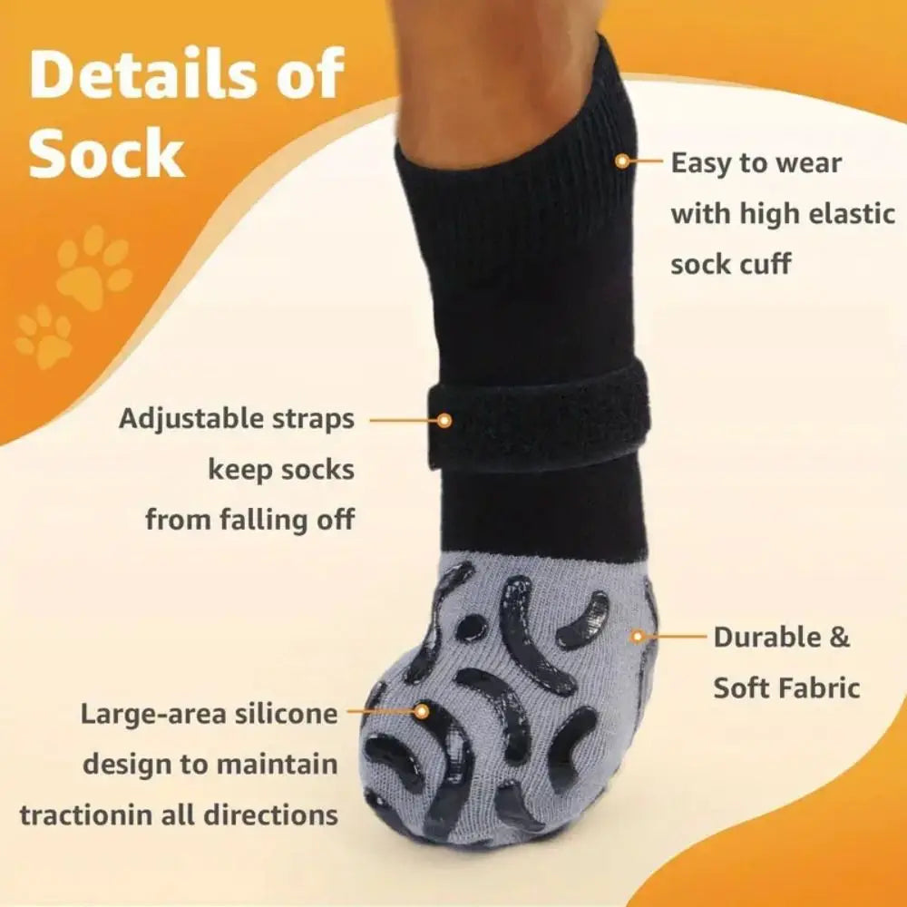 Dog anti-slip socks 4pcs for indoor use