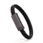 Fashionable leather charging bracelet, USB charging cable in one