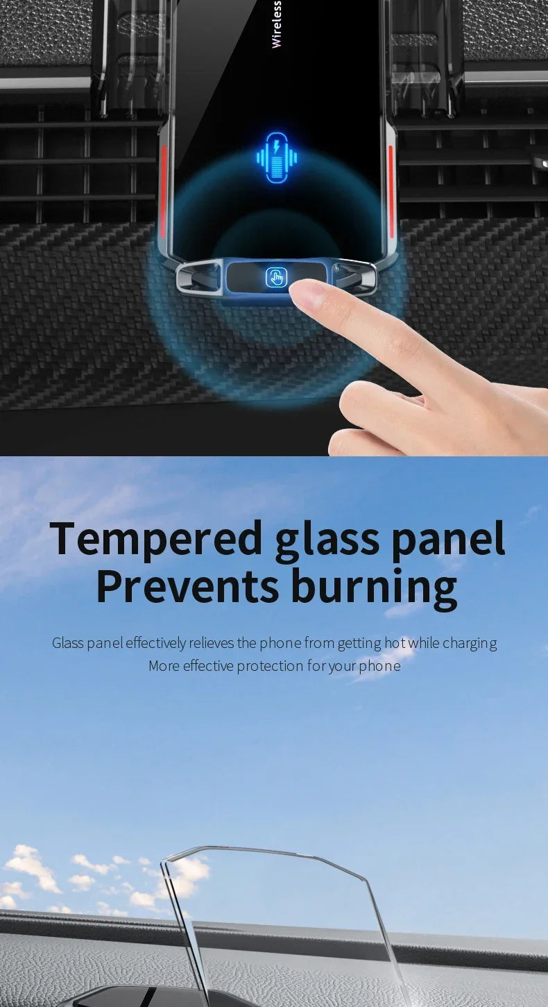 VIKEFON Langaton Autolaturi Magneettinen - Automaattinen Pikalataus iPhone & Samsung