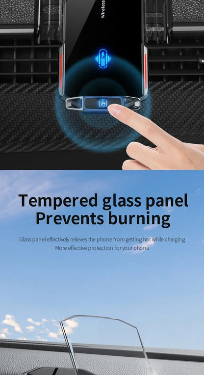 VIKEFON Langaton Autolaturi Magneettinen - Automaattinen Pikalataus iPhone & Samsung