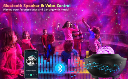 Tähtiprojektori Galaxy - LED-yövalo Tähtitaivas Lastenhuoneeseen & Olohuoneeseen