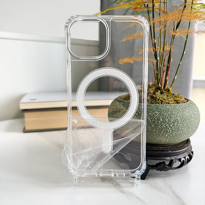 Crossbody Kaulanauha iPhone-suojakuori MagSafe - Läpinäkyvä Magneettinen Kotelo