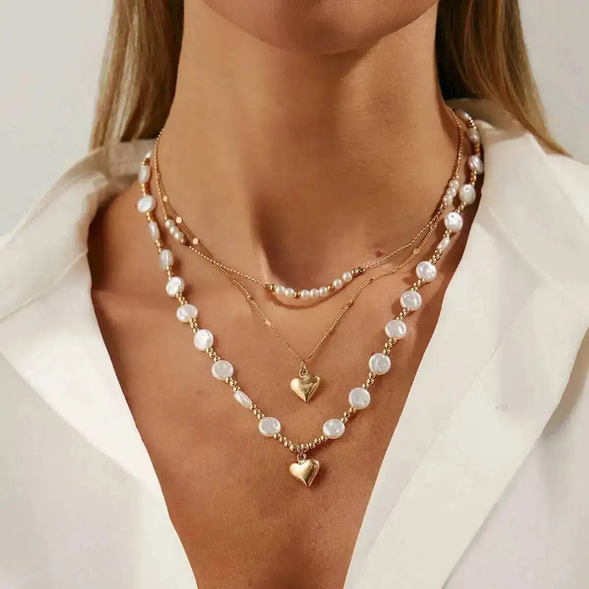 KunJoe Helmikaulakorusetti sydänriipuksella naisille