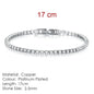 Tennis bracelet with zirconia stones, multi-colored sparkling design