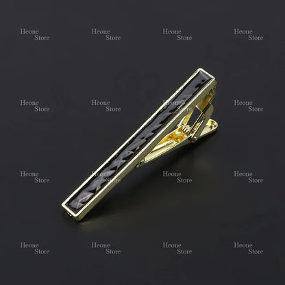 Men's tie clip, enamel painting