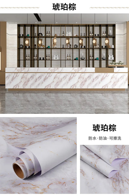 Marble patterned self-adhesive wallpaper, available in many different variations
