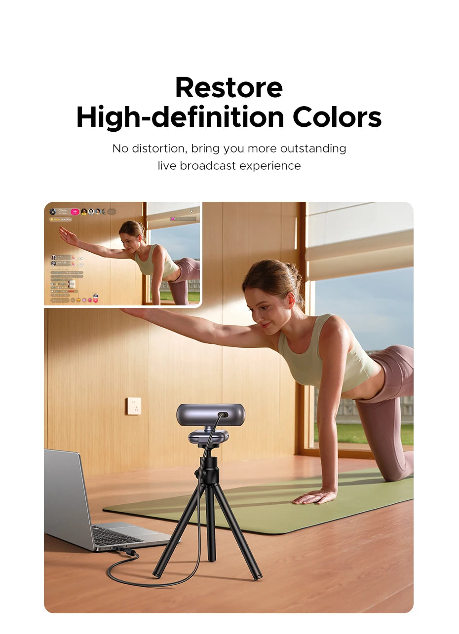 UGREEN 2K Webkamera Mikrofonilla - Full HD USB Kamera Streamaukseen