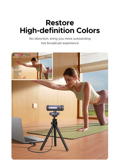 UGREEN 2K Webkamera Mikrofonilla - Full HD USB Kamera Streamaukseen