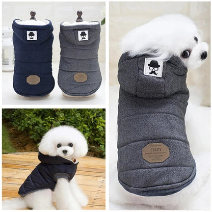 Dog winter coat, thick and warm material, for small and medium-sized dogs