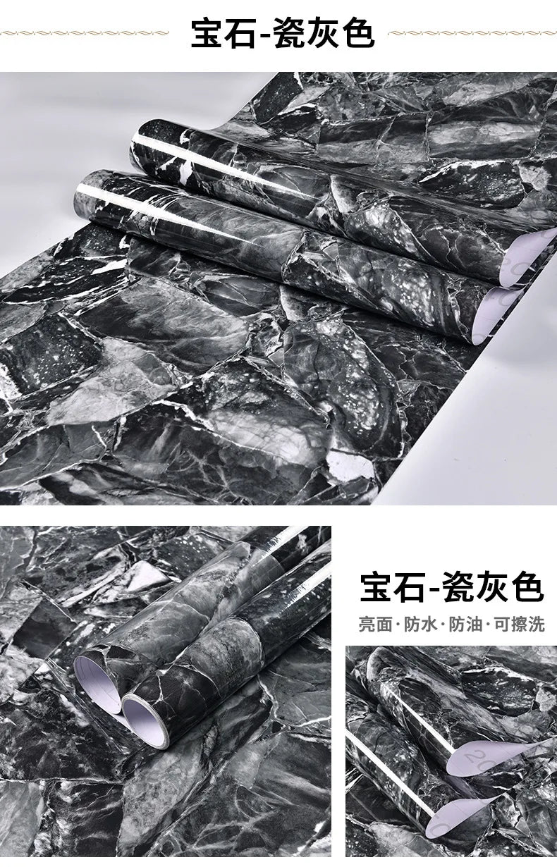 Marble patterned self-adhesive wallpaper, available in many different variations