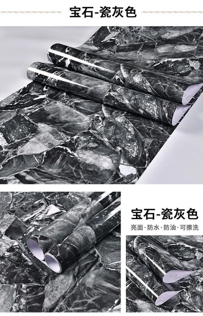 Marble patterned self-adhesive wallpaper, available in many different variations