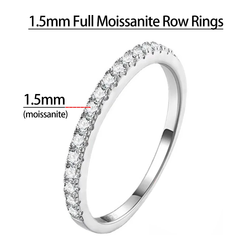 Serenity Day Moissanite Ring, S925 Silver Wedding Ring
