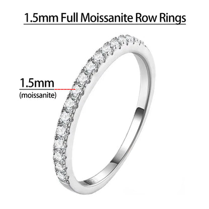 Serenity Day Moissanite Ring, S925 Silver Wedding Ring